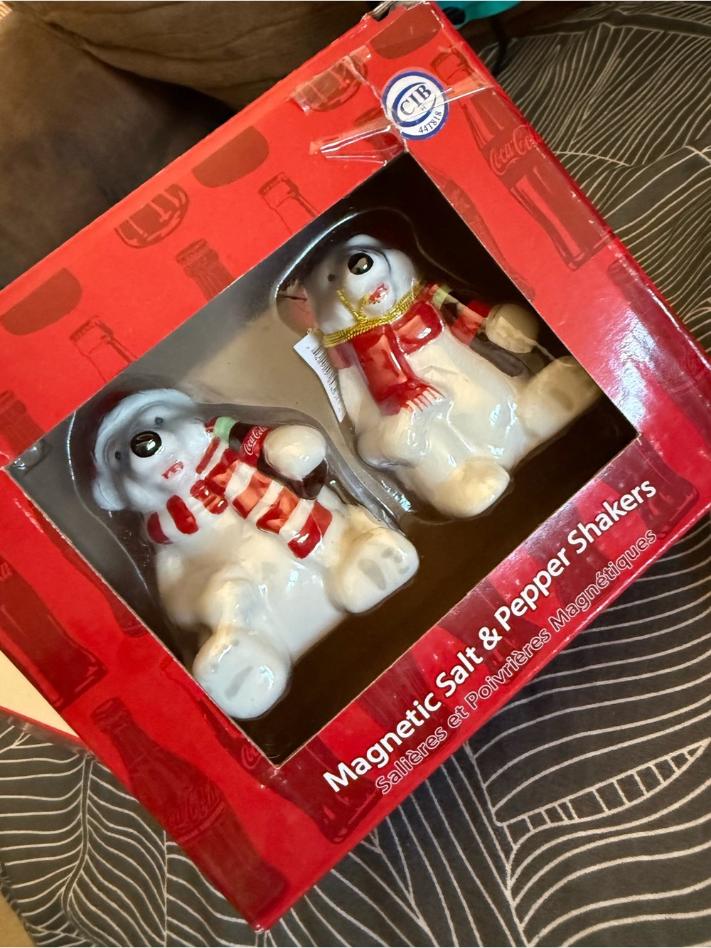 Coca Cola White Bear Magnetic Salt & Pepper Shakers - Collector’s Item 2014